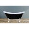 Castello Usa Daphne 59" Black Acrylic Clawfoot Tub With White Feet CB-26-59-B-T-WH - alternate 3